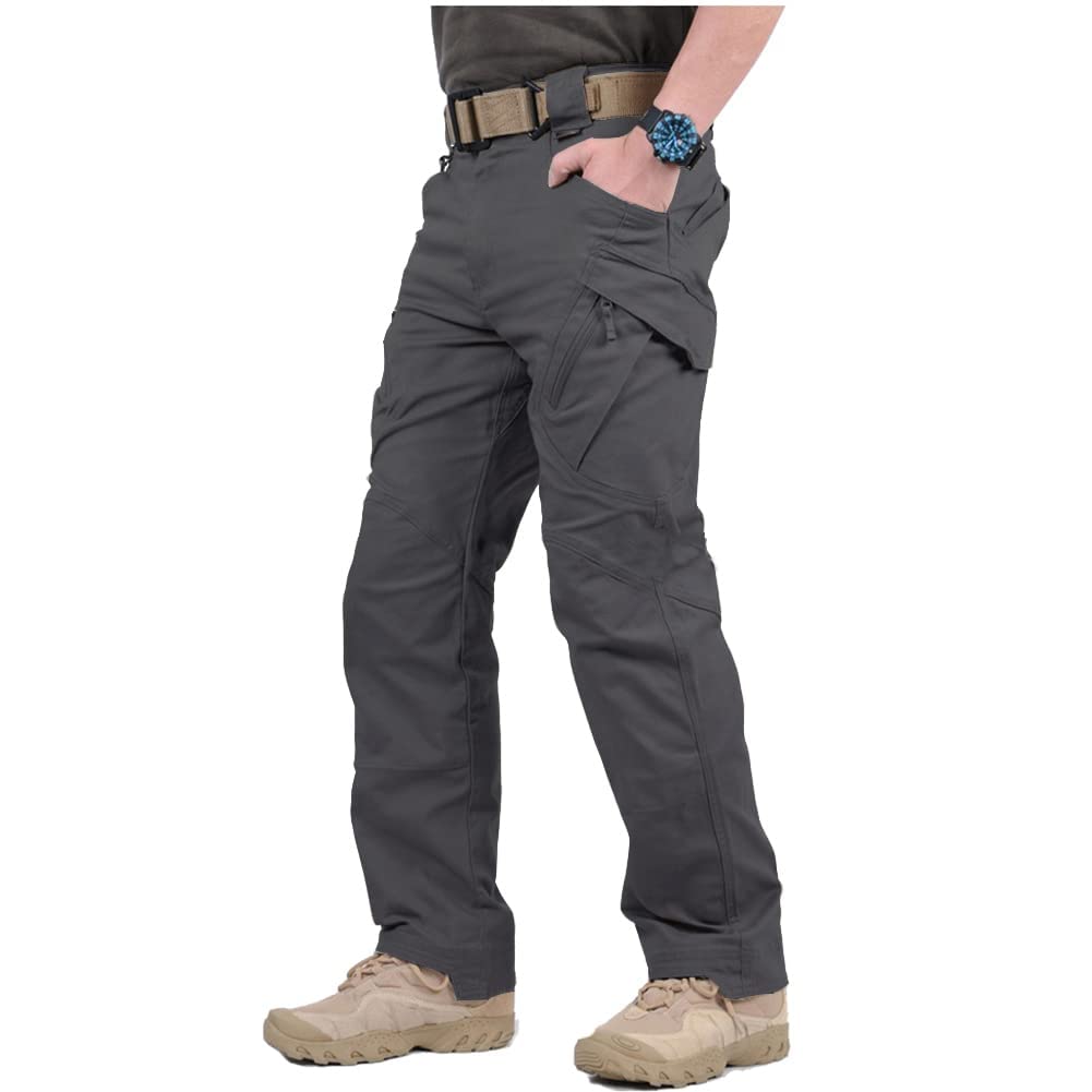 Luvella Men's Hiking Tactical Pants Lightweight Cotton Outdoor Military Combat Cargo Trousers
