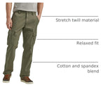 Luvella Men's Relaxed Fit Stretch Cargo Pant