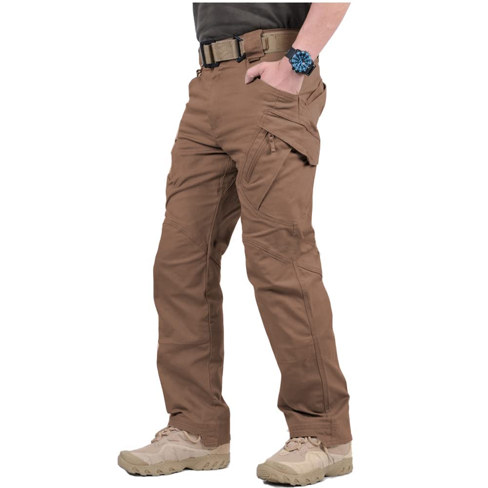 Luvella Men's Hiking Tactical Pants Lightweight Cotton Outdoor Military Combat Cargo Trousers