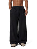 Luvella Mens Baggy Sweatpants Wide Leg Sweat Pants Uncuffed Loose Gym Y2K