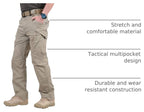 Luvella Men's Hiking Tactical Pants Lightweight Cotton Outdoor Military Combat Cargo Trousers