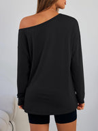 Luvella Womens Off The Shoulder Oversized Tops
