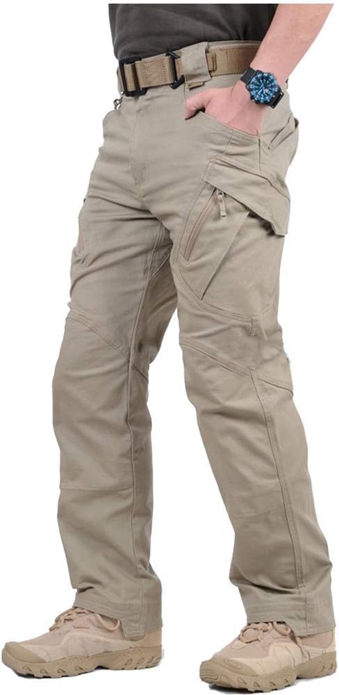 Luvella Men's Hiking Tactical Pants Lightweight Cotton Outdoor Military Combat Cargo Trousers