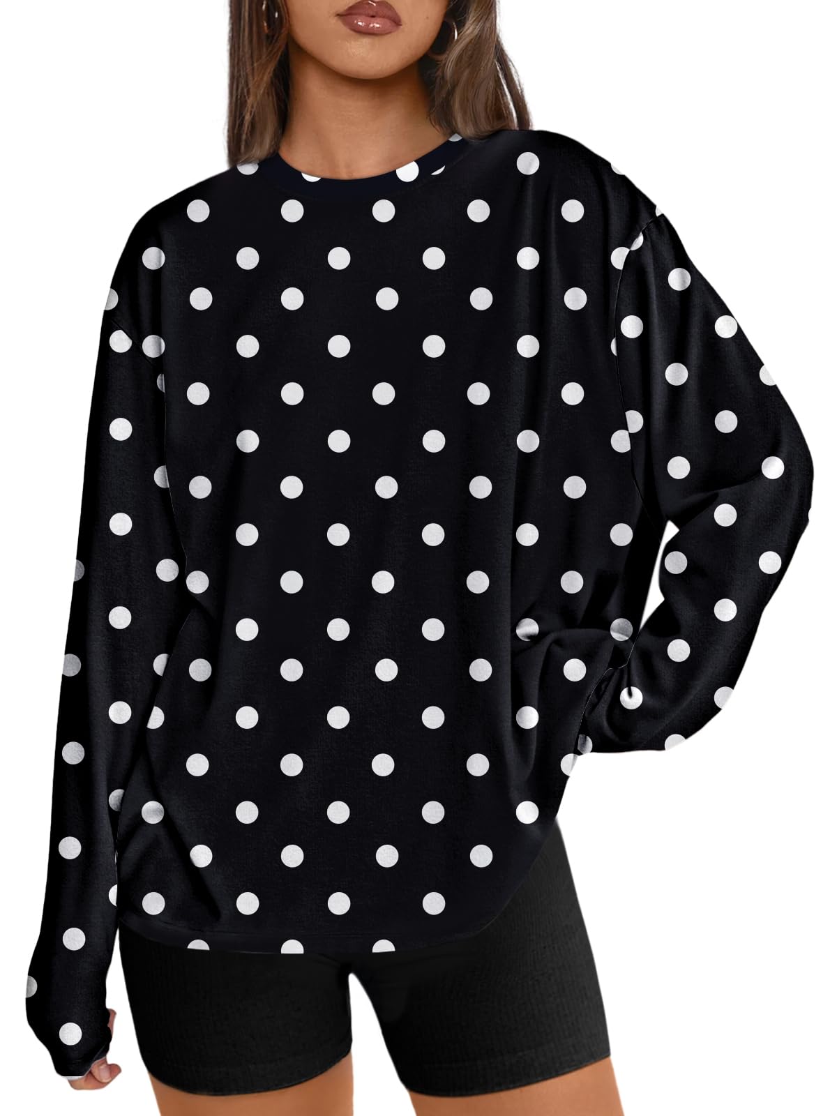 Luvella Womens Oversized Long Sleeve Shirts Fall Tops 2026 Basic Tees