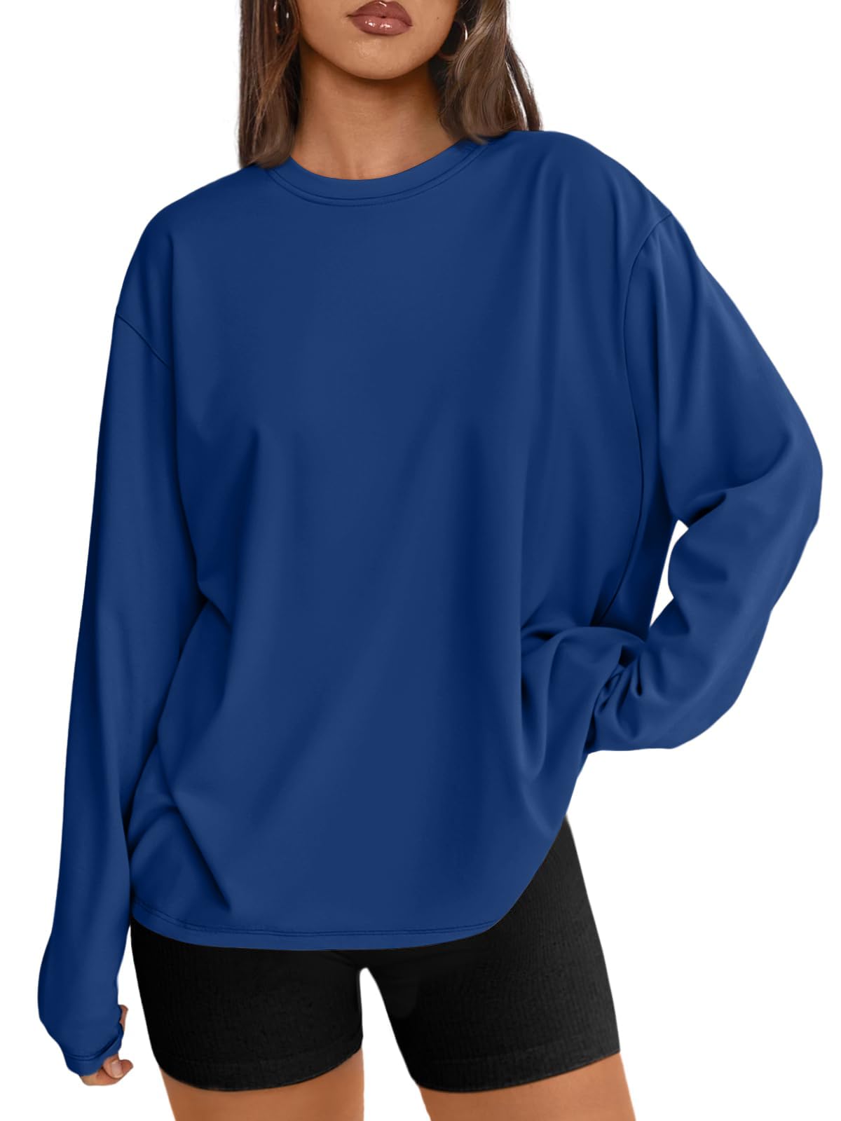 Luvella Womens Oversized Long Sleeve Shirts Fall Tops 2026 Basic Tees