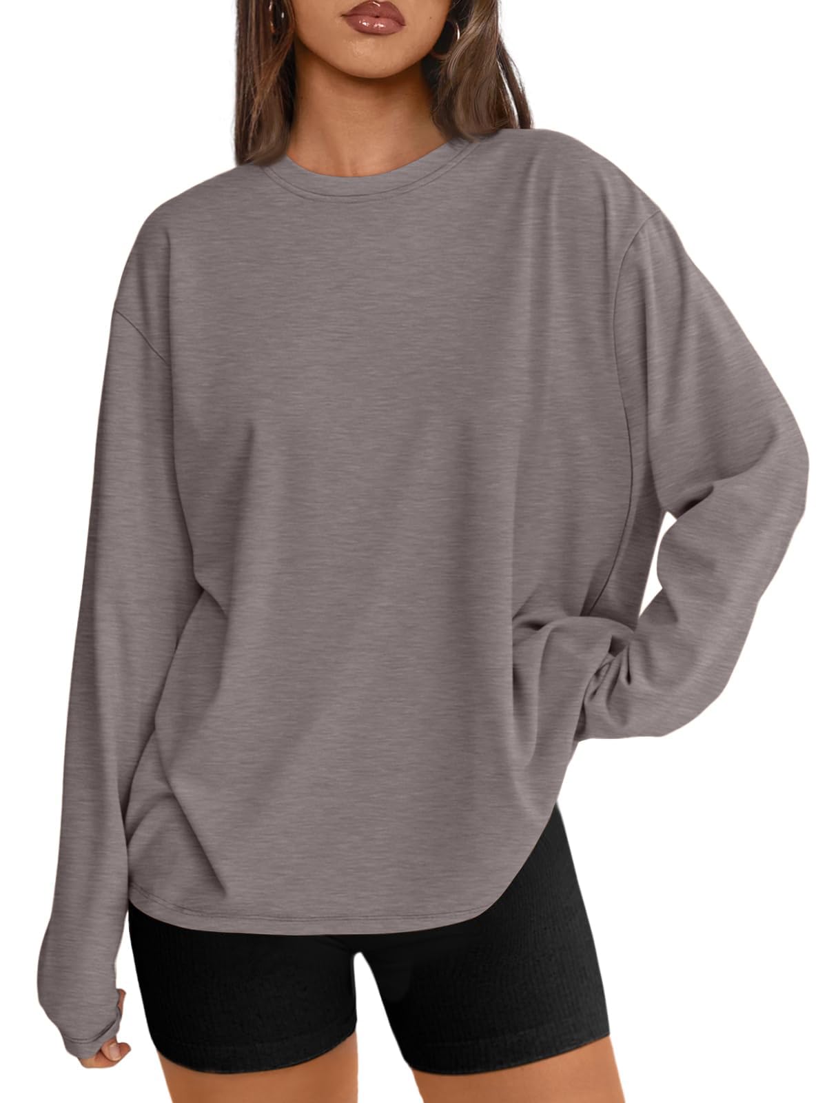Luvella Womens Oversized Long Sleeve Shirts Fall Tops 2026 Basic Tees