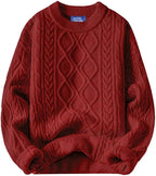 Luvella Oversized Sweater 90s Vintage Cable Knit Long Sleeve Women Heavy Crewneck Pullover