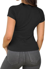 Luvella Women Casual Crewneck Raglan Sleeve Slim Fit T Shirts