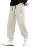 Luvella Mens Corduroy Drawstring Sweatpants Casual Joggers Relaxed Fit Pants