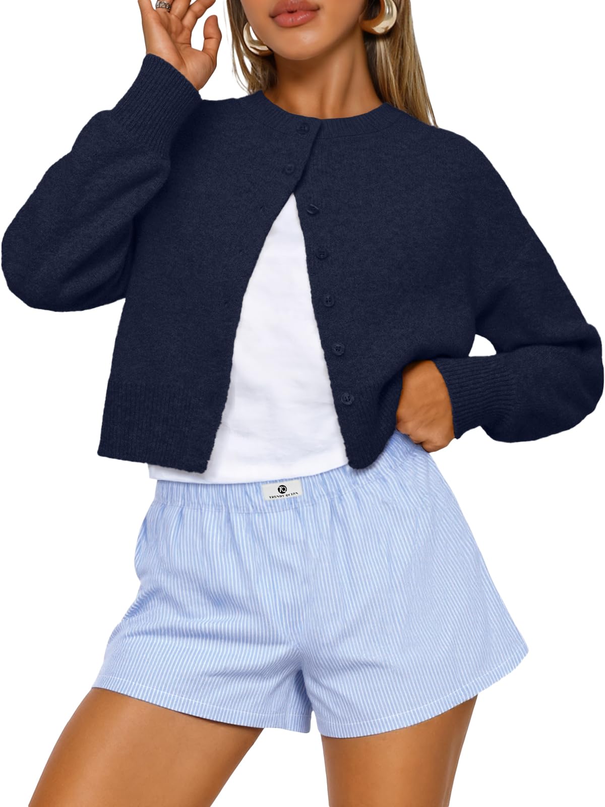 Luvella Cropped Cardigan Sweaters for Women Fall Fashion Clothes 2026