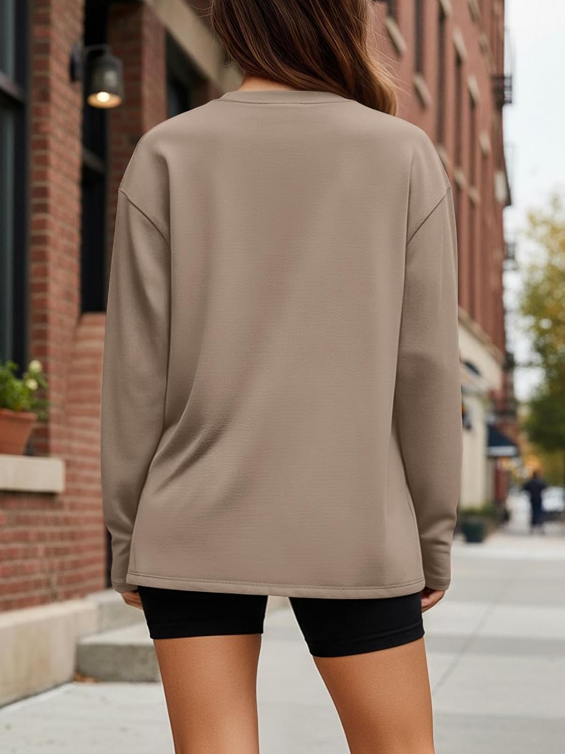 Luvella Womens Oversized Long Sleeve Shirts Fall Tops 2026 Basic Tees