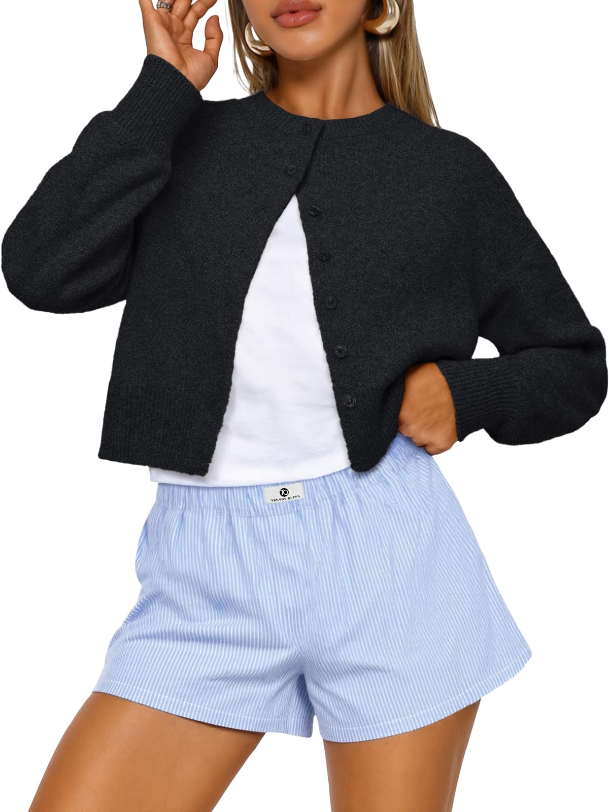 Luvella Cropped Cardigan Sweaters for Women Fall Fashion Clothes 2026