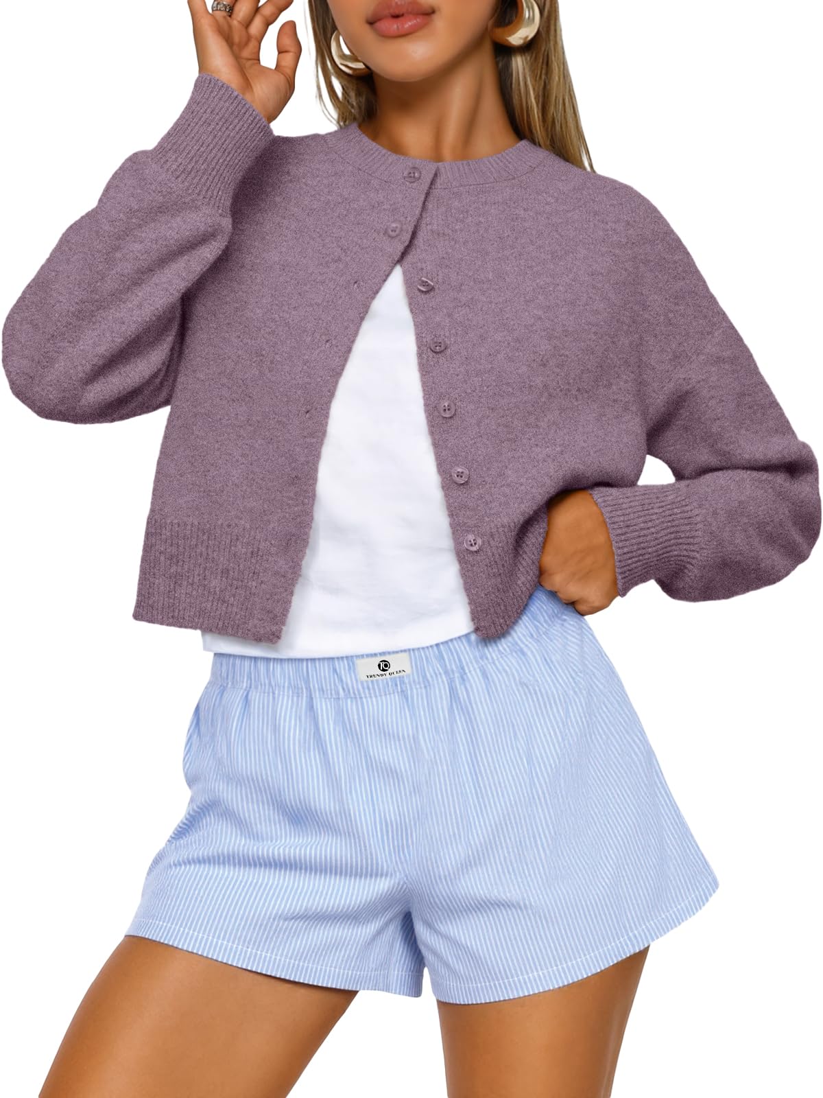 Luvella Cropped Cardigan Sweaters for Women Fall Fashion Clothes 2026