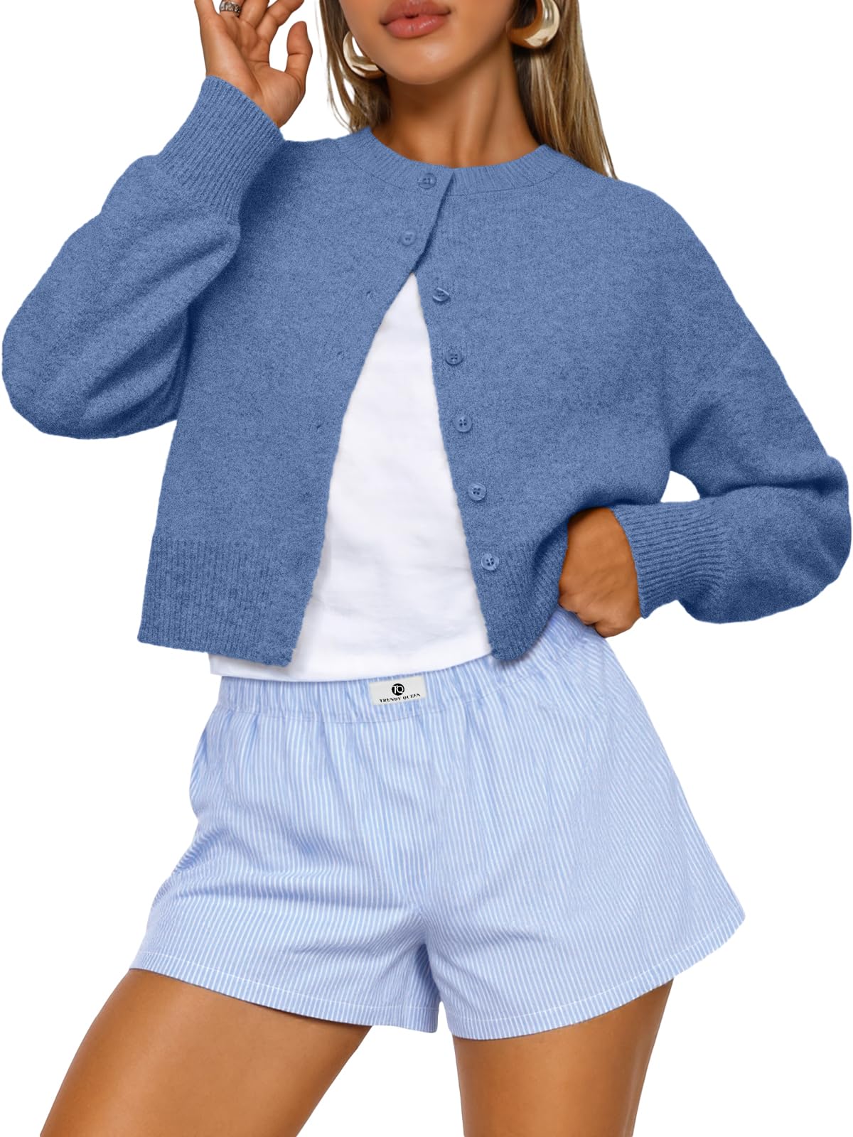 Luvella Cropped Cardigan Sweaters for Women Fall Fashion Clothes 2026