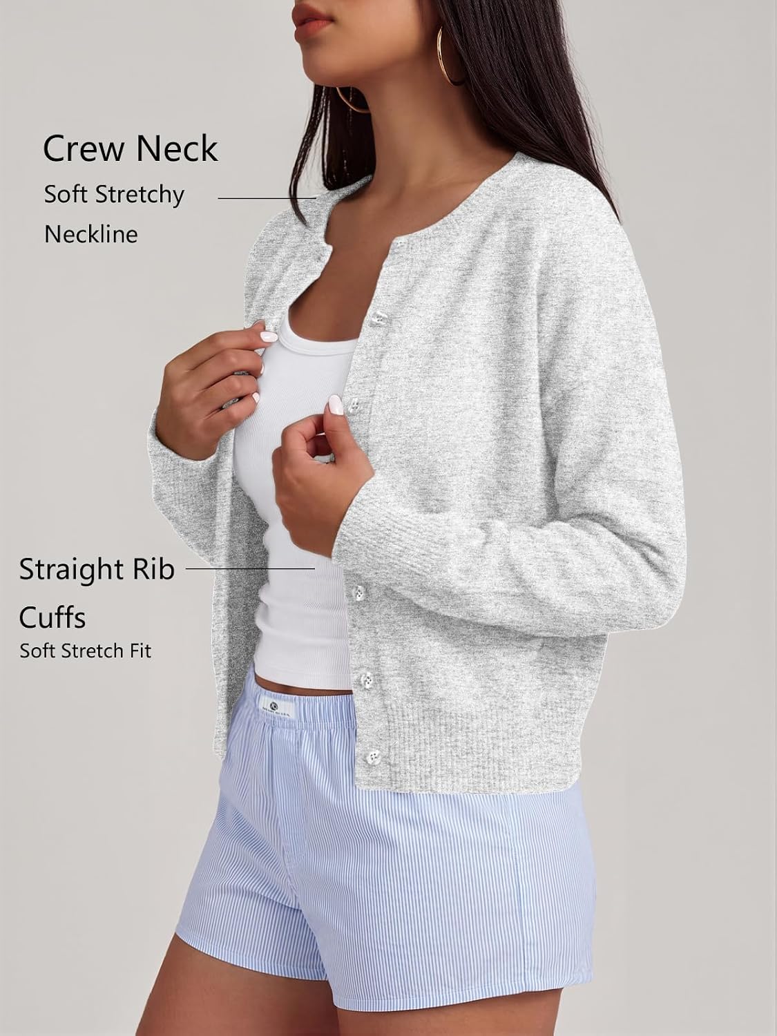 Luvella Cropped Cardigan Sweaters for Women Fall Fashion Clothes 2026