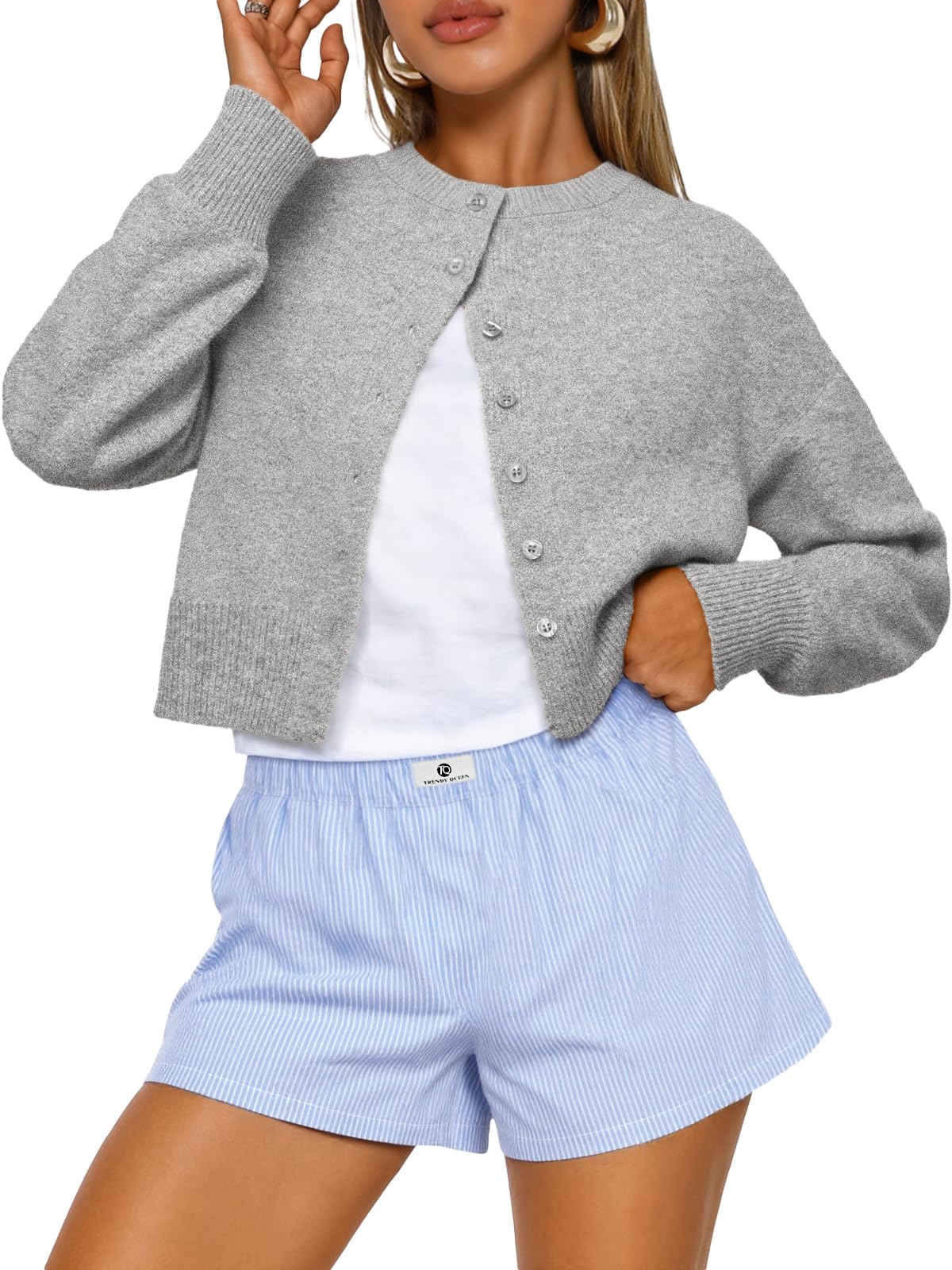 Luvella Cropped Cardigan Sweaters for Women Fall Fashion Clothes 2026