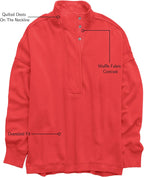 Luvella Women's Henley Neck Sweatshirt