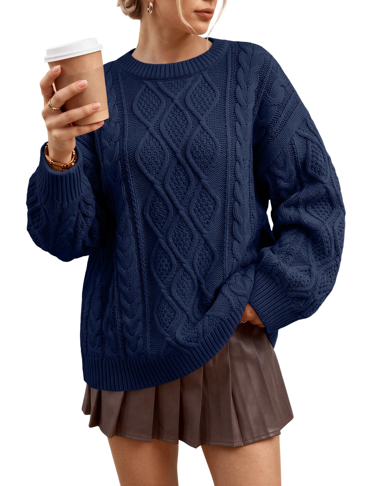 Luvella Women's Cozy Oversized Sweater