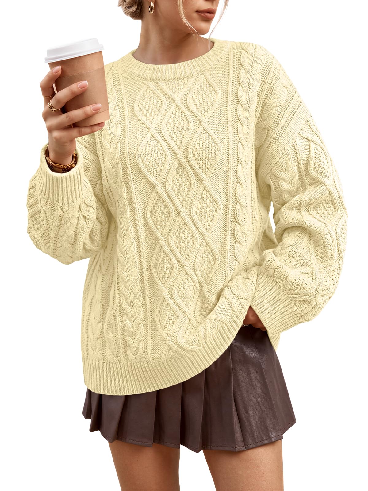 Luvella Women's Cozy Oversized Sweater