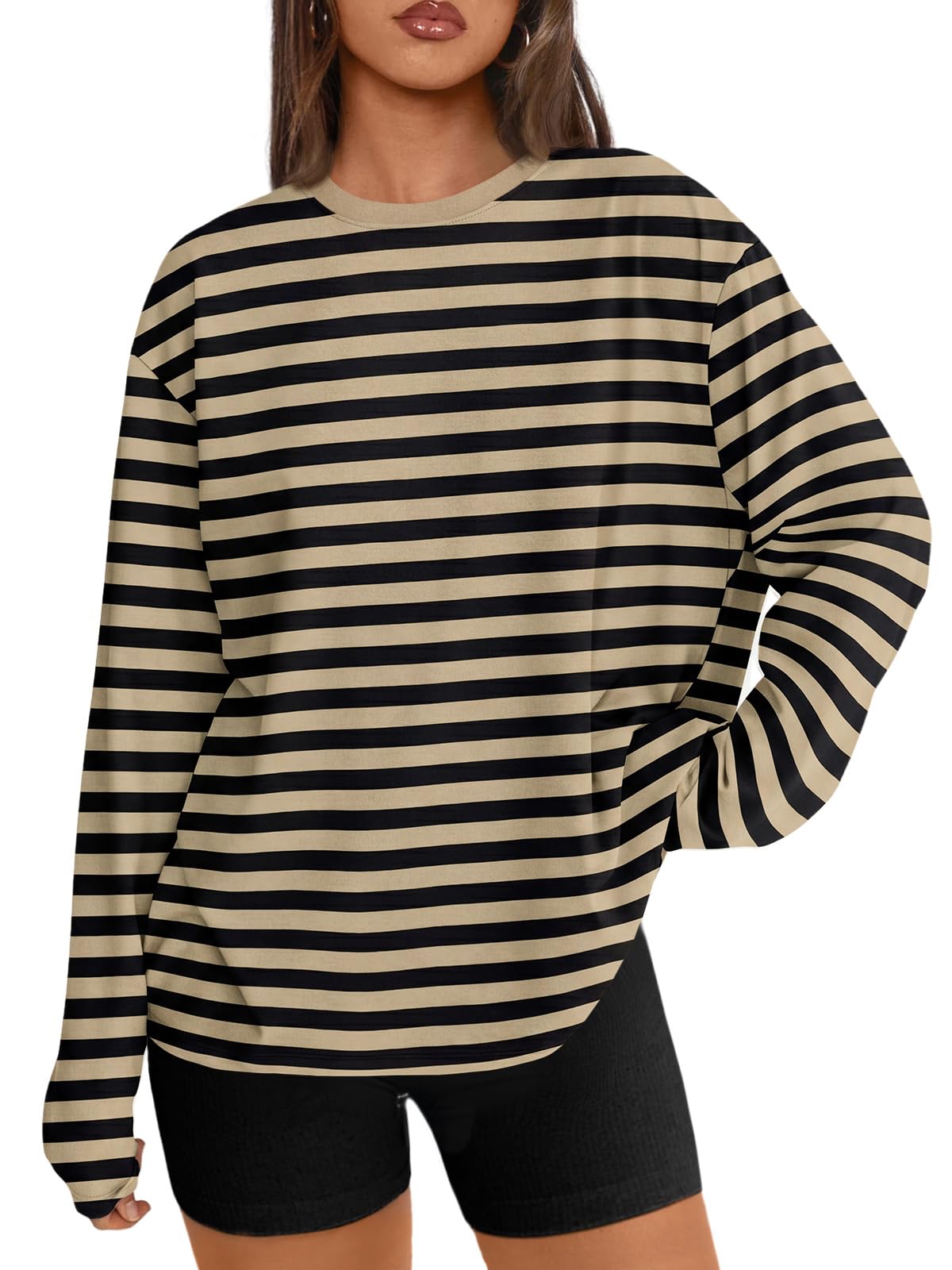 Luvella Womens Oversized Long Sleeve Shirts Fall Tops 2026 Basic Tees