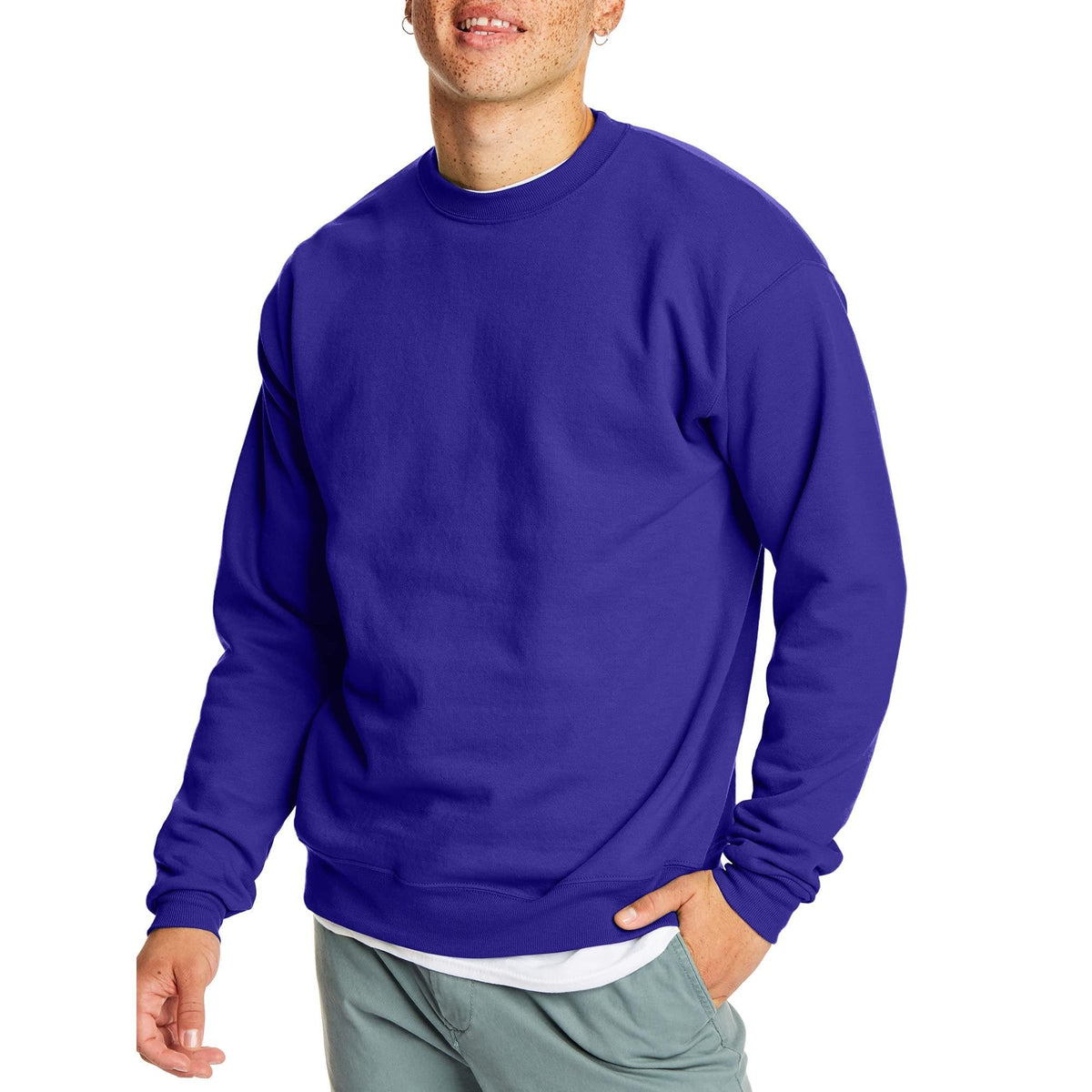 Luvella Men's Sweatshirt, EcoSmart Fleece Crewneck Sweatshirt, Big & Tall Available,