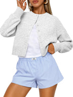 Luvella Cropped Cardigan Sweaters for Women Fall Fashion Clothes 2026