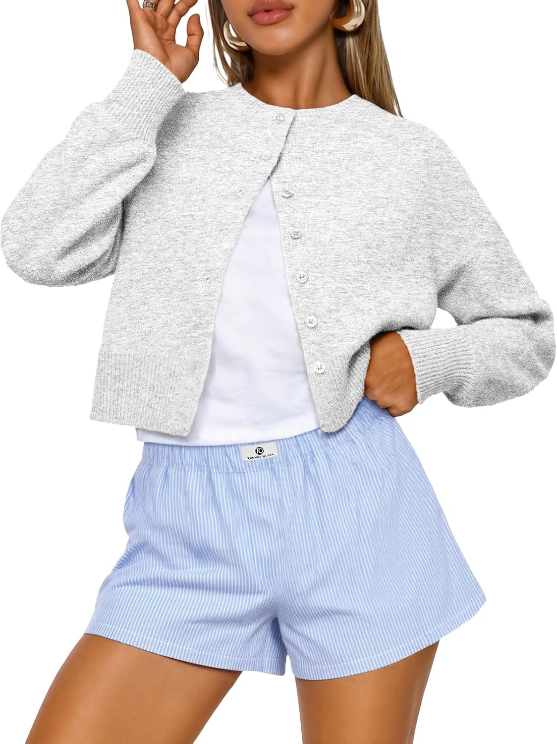 Luvella Cropped Cardigan Sweaters for Women Fall Fashion Clothes 2026