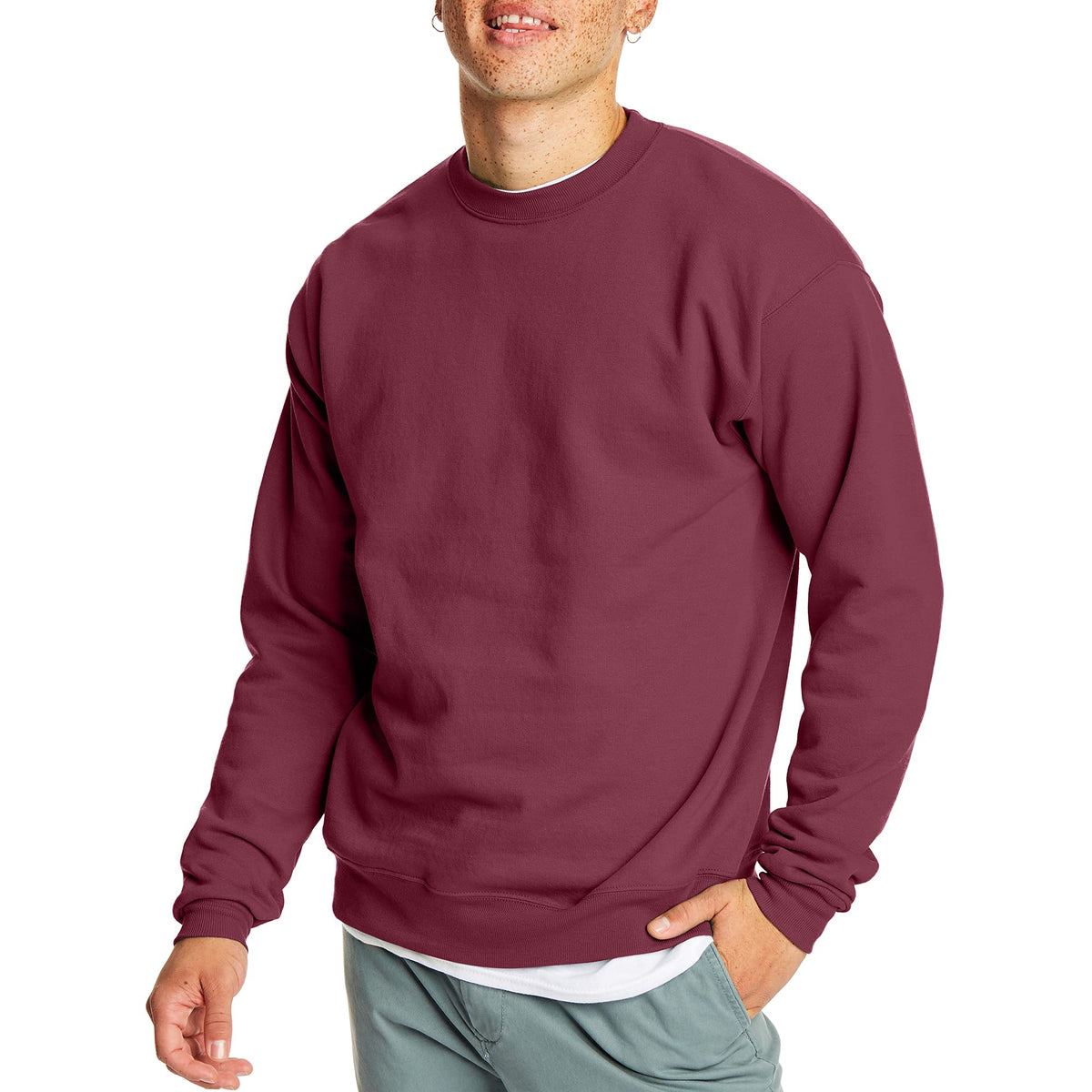 Luvella Men's Sweatshirt, EcoSmart Fleece Crewneck Sweatshirt, Big & Tall Available,