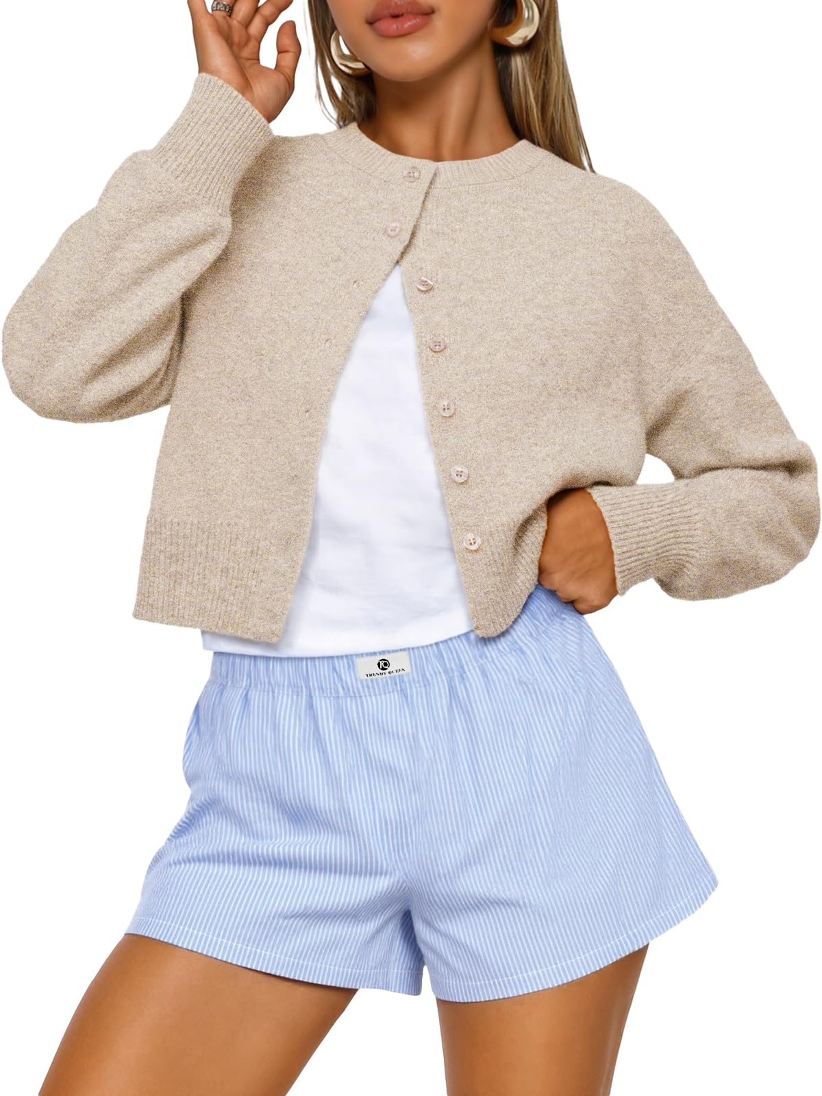 Luvella Cropped Cardigan Sweaters for Women Fall Fashion Clothes 2026