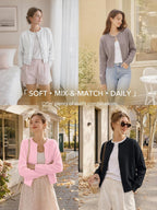Luvella Cropped Cardigan Sweaters for Women Fall Fashion Clothes 2026