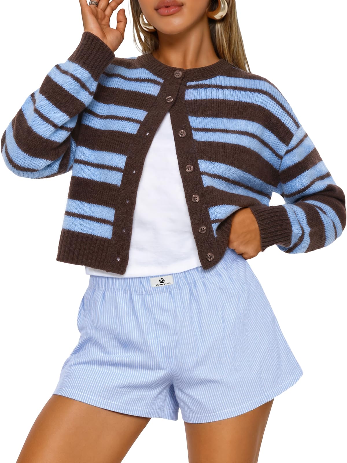 Luvella Cropped Cardigan Sweaters for Women Fall Fashion Clothes 2026