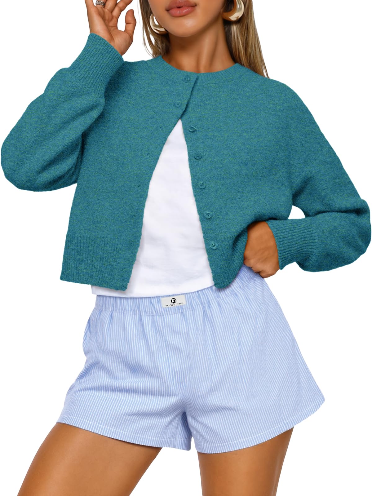 Luvella Cropped Cardigan Sweaters for Women Fall Fashion Clothes 2026