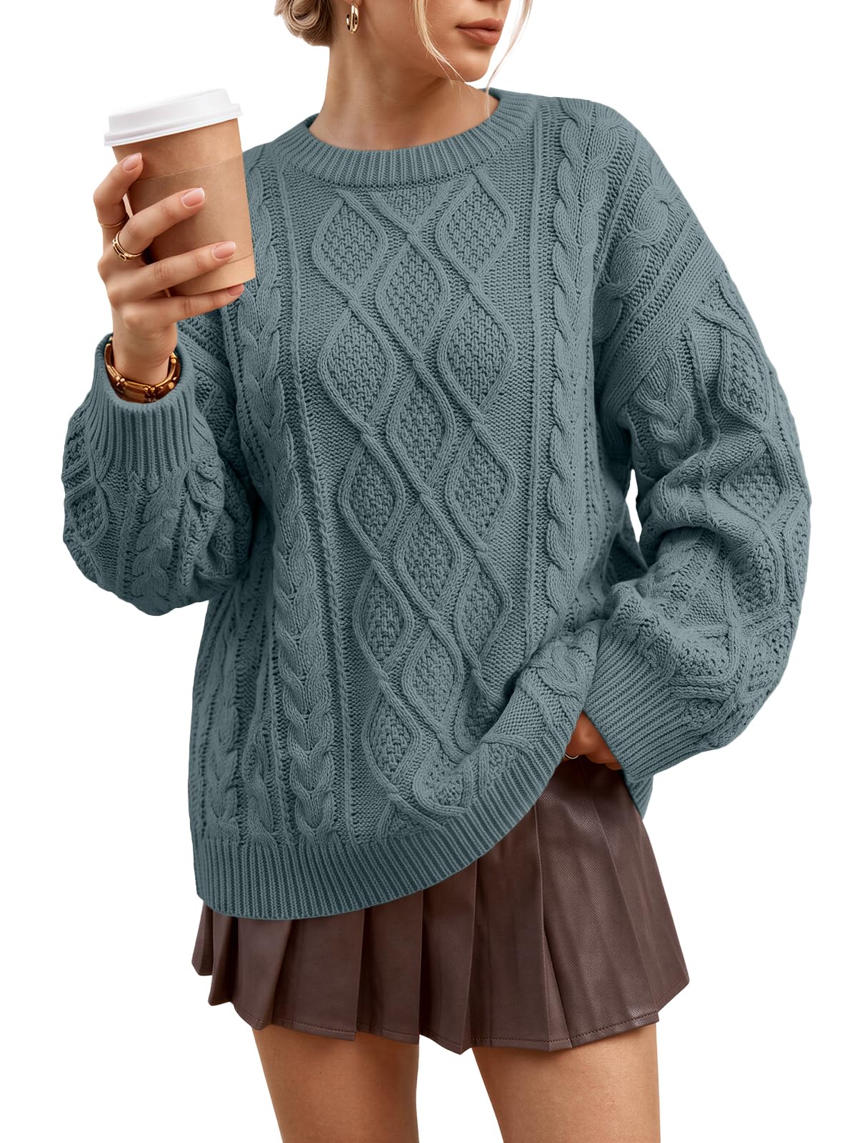 Luvella Women's Cozy Oversized Sweater