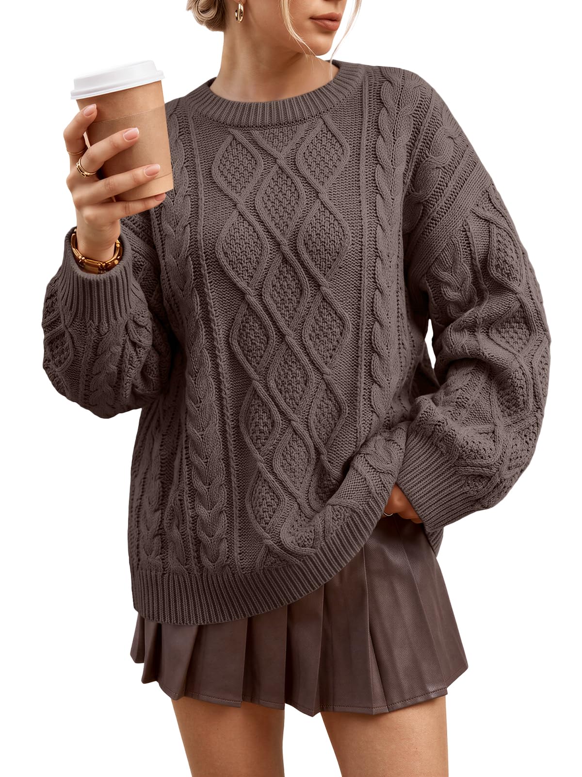 Luvella Women's Cozy Oversized Sweater