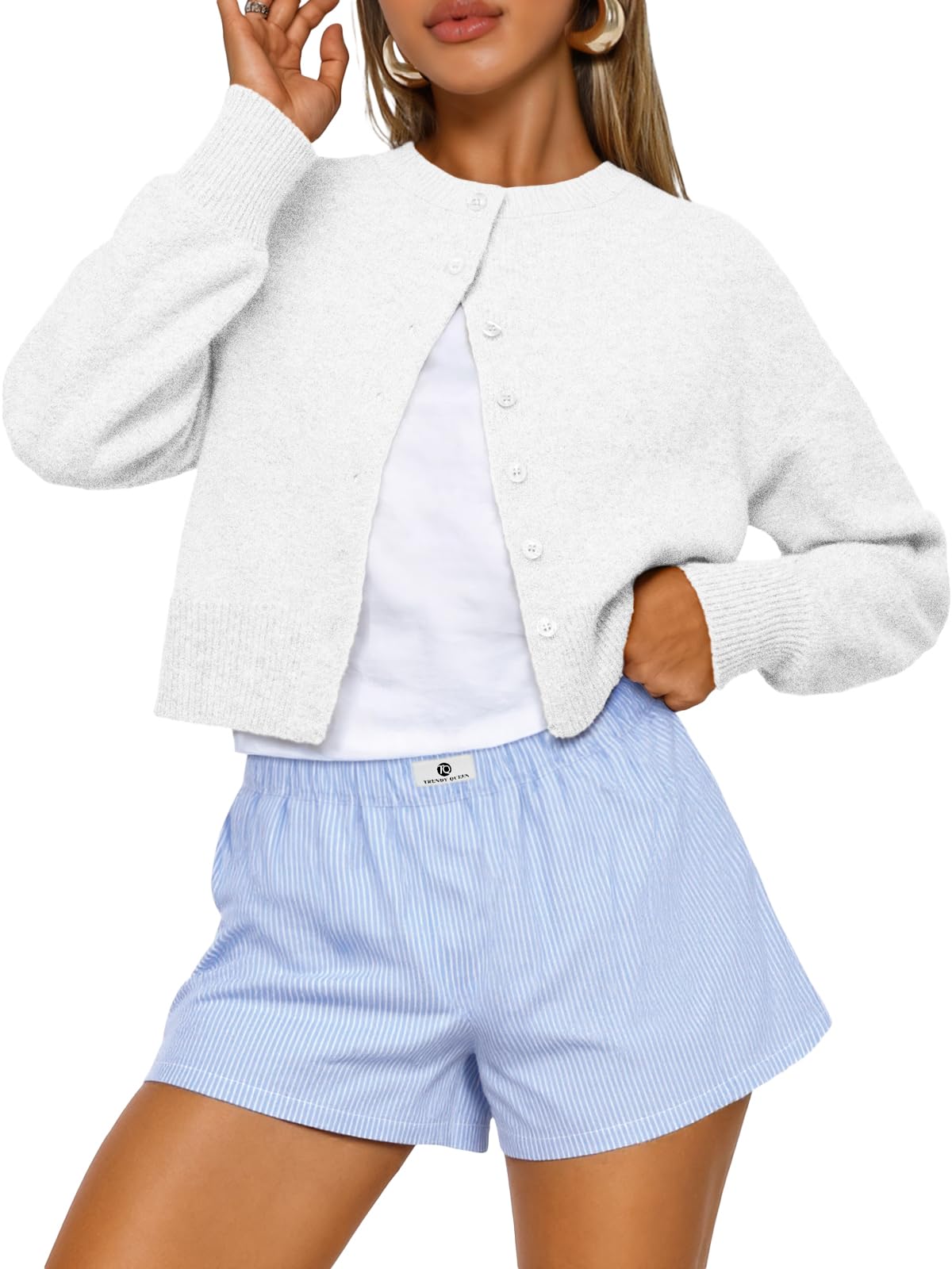 Luvella Cropped Cardigan Sweaters for Women Fall Fashion Clothes 2026