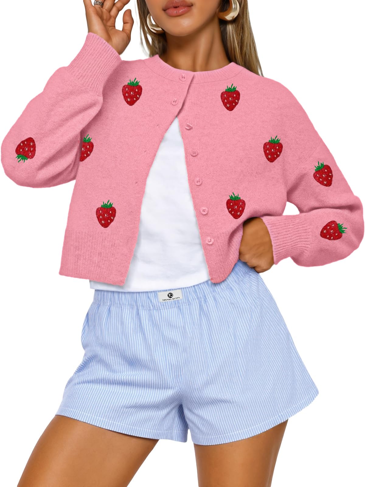 Luvella Cropped Cardigan Sweaters for Women Fall Fashion Clothes 2026