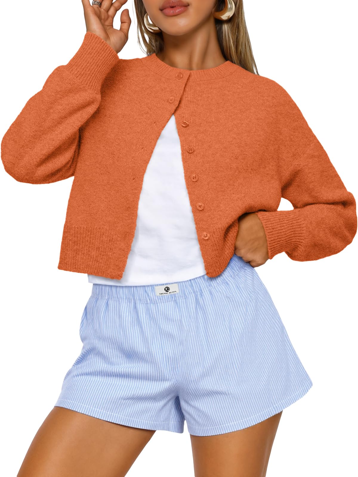Luvella Cropped Cardigan Sweaters for Women Fall Fashion Clothes 2026