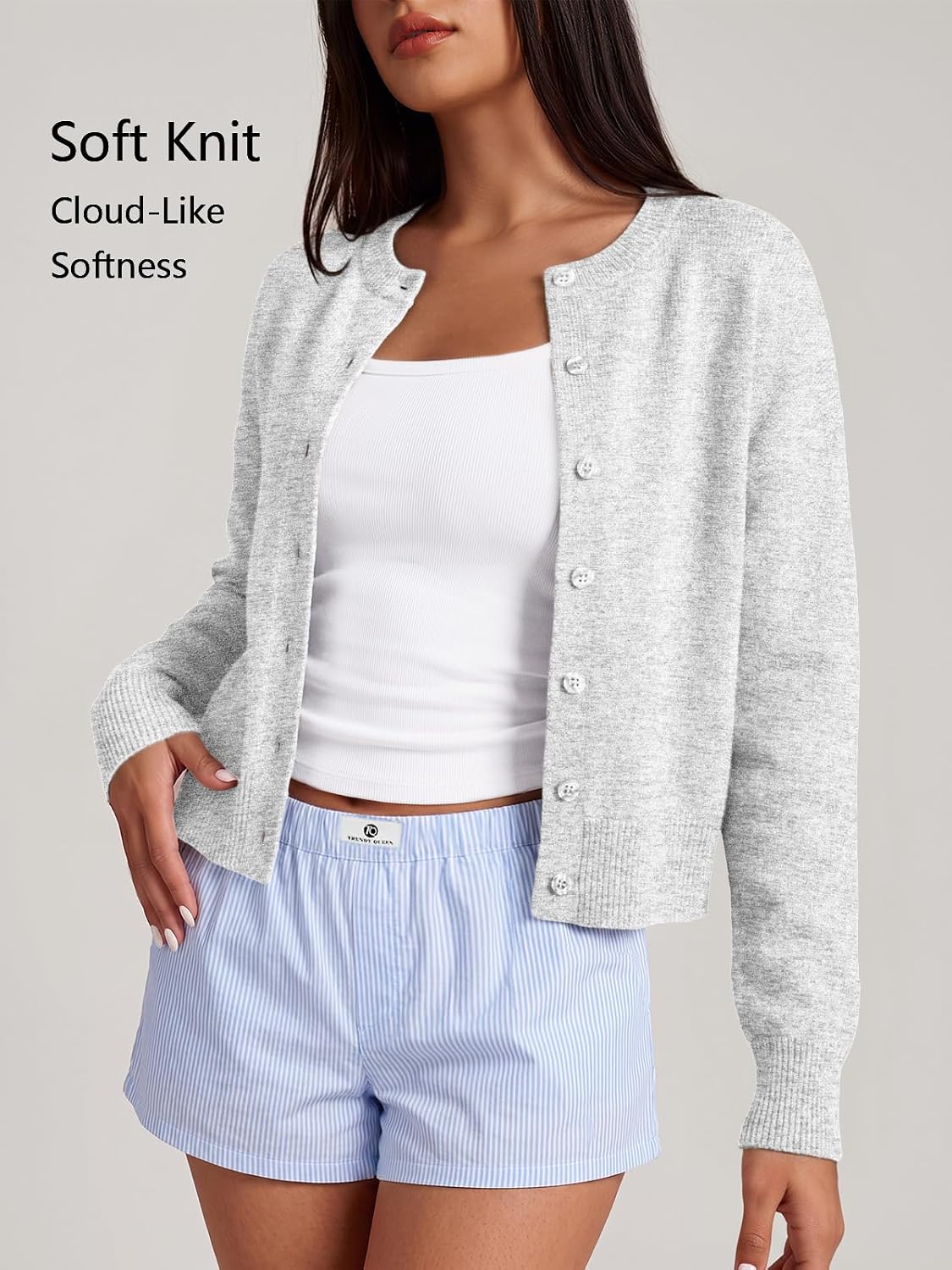 Luvella Cropped Cardigan Sweaters for Women Fall Fashion Clothes 2026