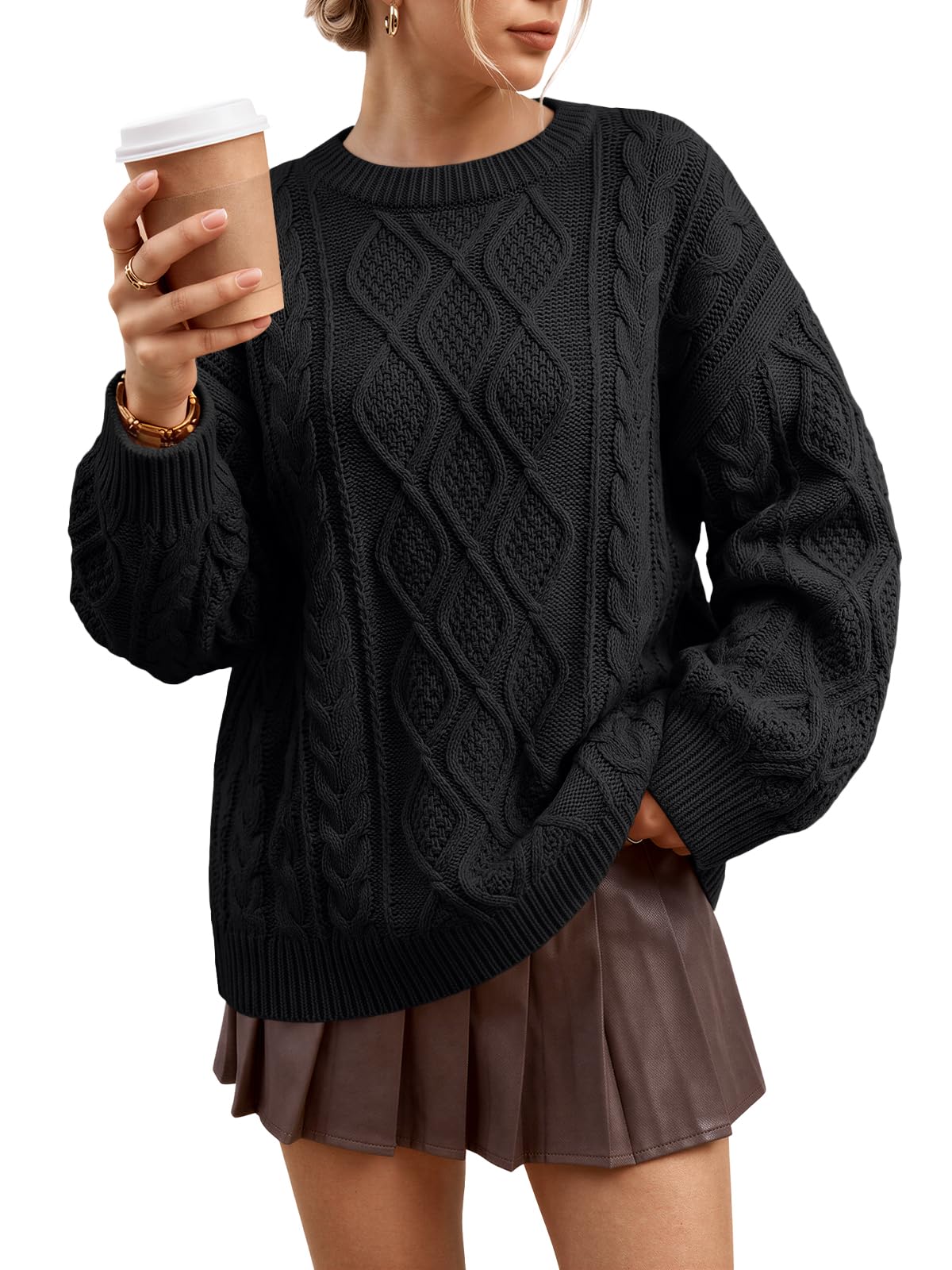 Luvella Women's Cozy Oversized Sweater