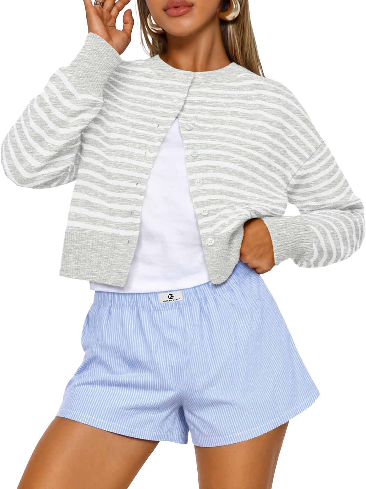 Luvella Cropped Cardigan Sweaters for Women Fall Fashion Clothes 2026