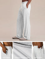 Luvella Mens Baggy Sweatpants Wide Leg Sweat Pants Uncuffed Loose Gym Y2K