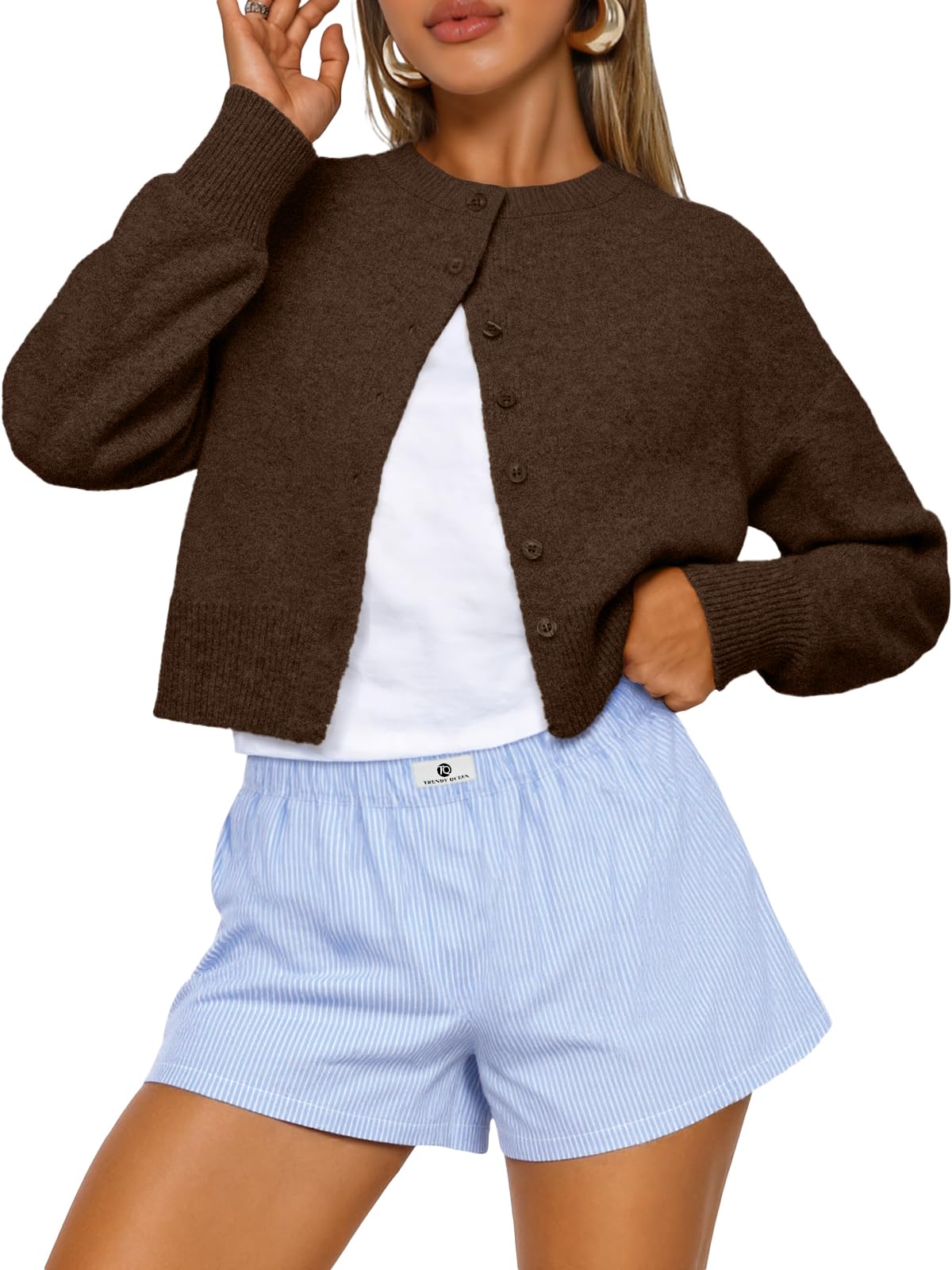 Luvella Cropped Cardigan Sweaters for Women Fall Fashion Clothes 2026