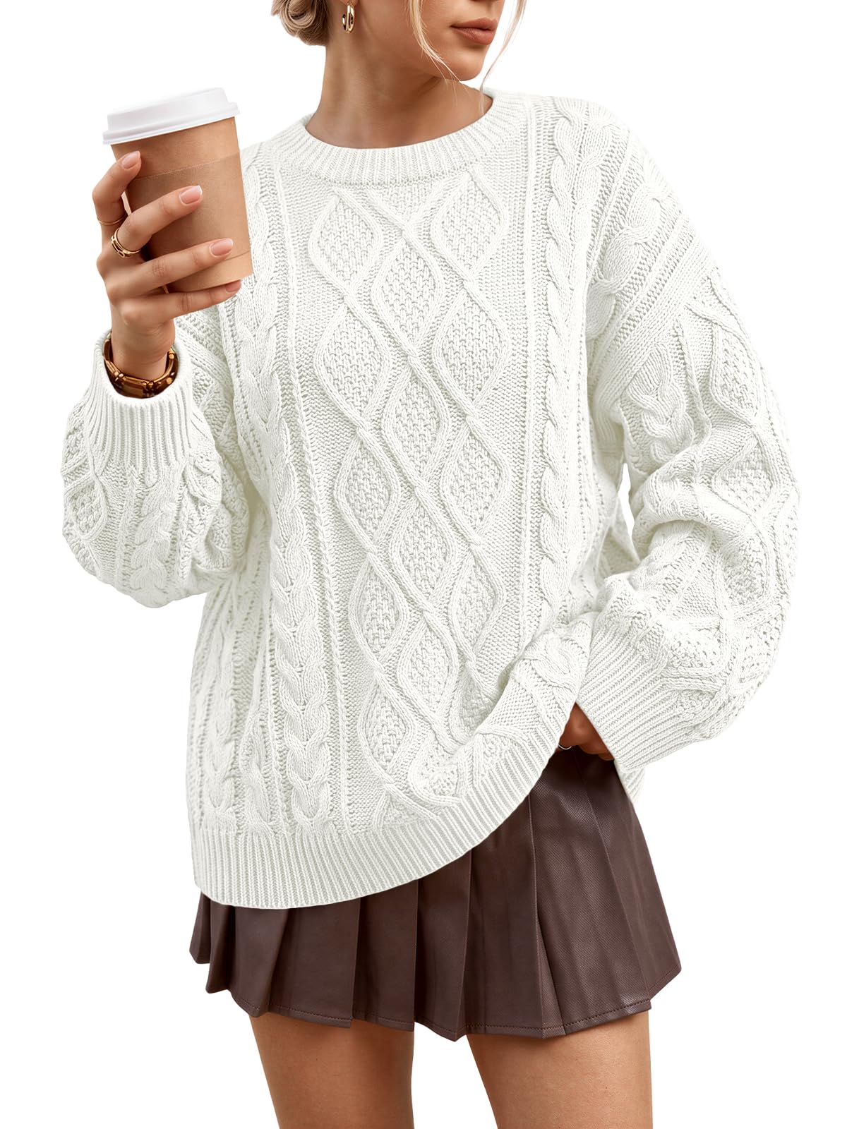 Luvella Women's Cozy Oversized Sweater