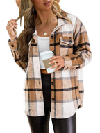 Luvella Shackets for Women Plaid Flannel Shirts