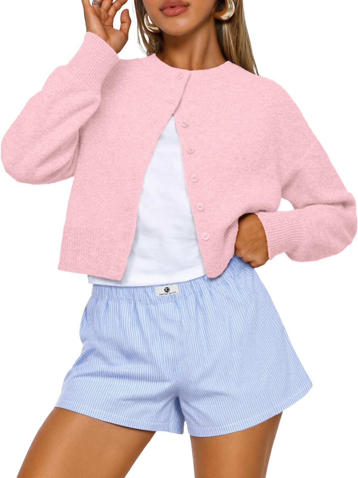 Luvella Cropped Cardigan Sweaters for Women Fall Fashion Clothes 2026