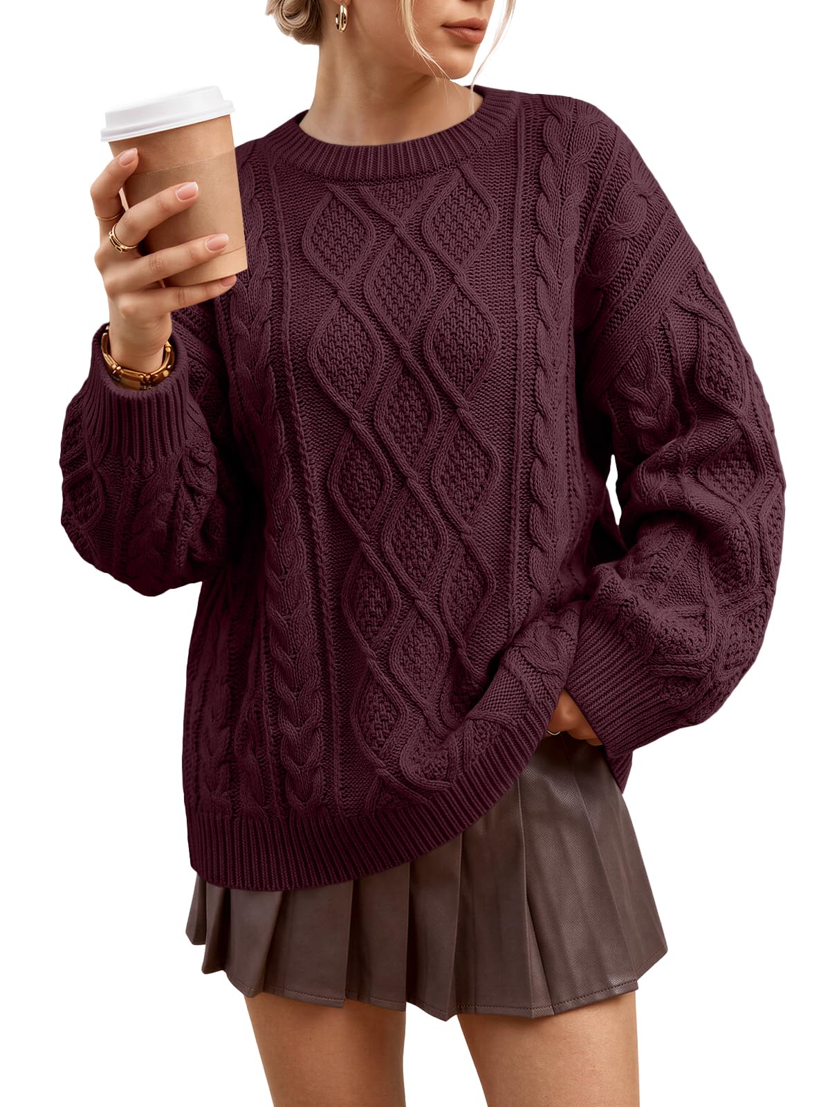 Luvella Women's Cozy Oversized Sweater