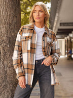 Luvella Shackets for Women Plaid Flannel Shirts