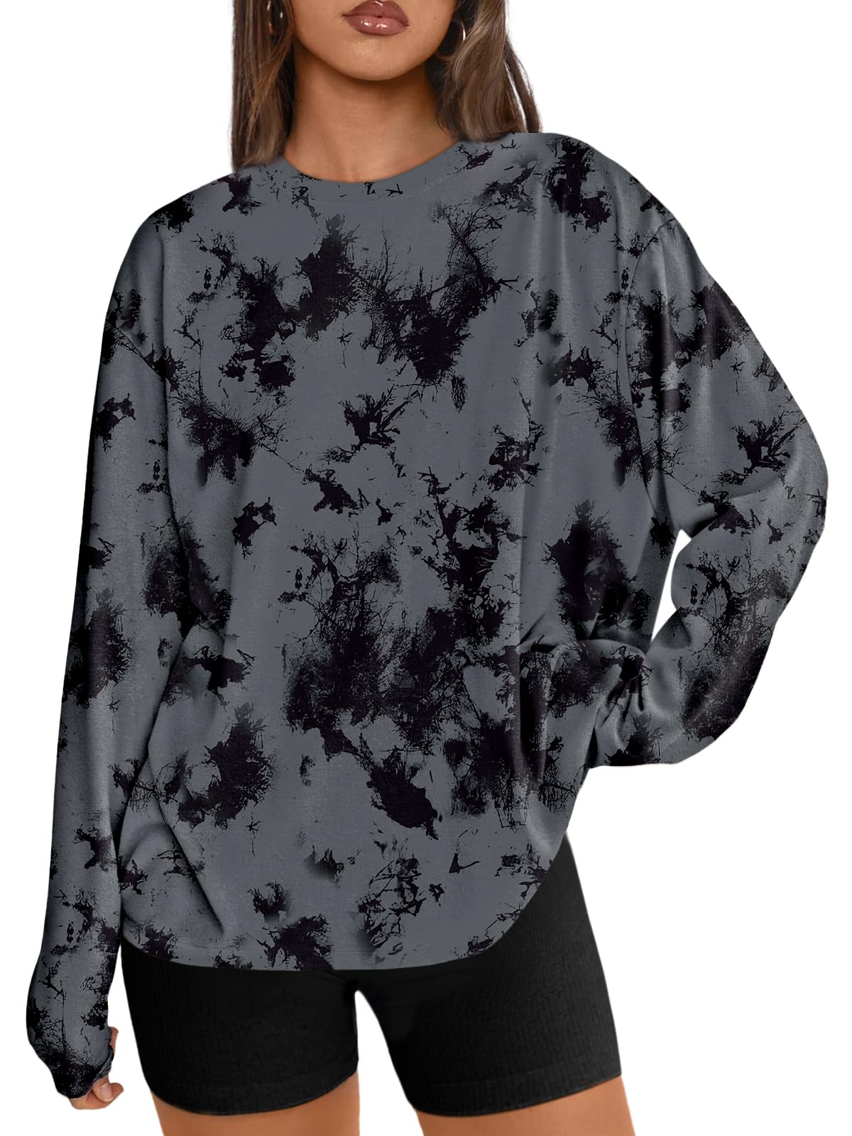 Luvella Womens Oversized Long Sleeve Shirts Fall Tops 2026 Basic Tees