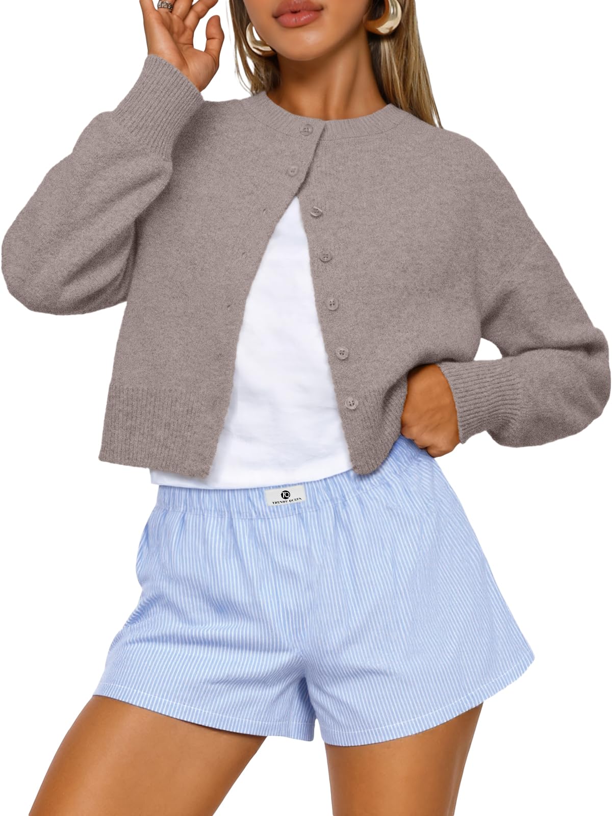 Luvella Cropped Cardigan Sweaters for Women Fall Fashion Clothes 2026