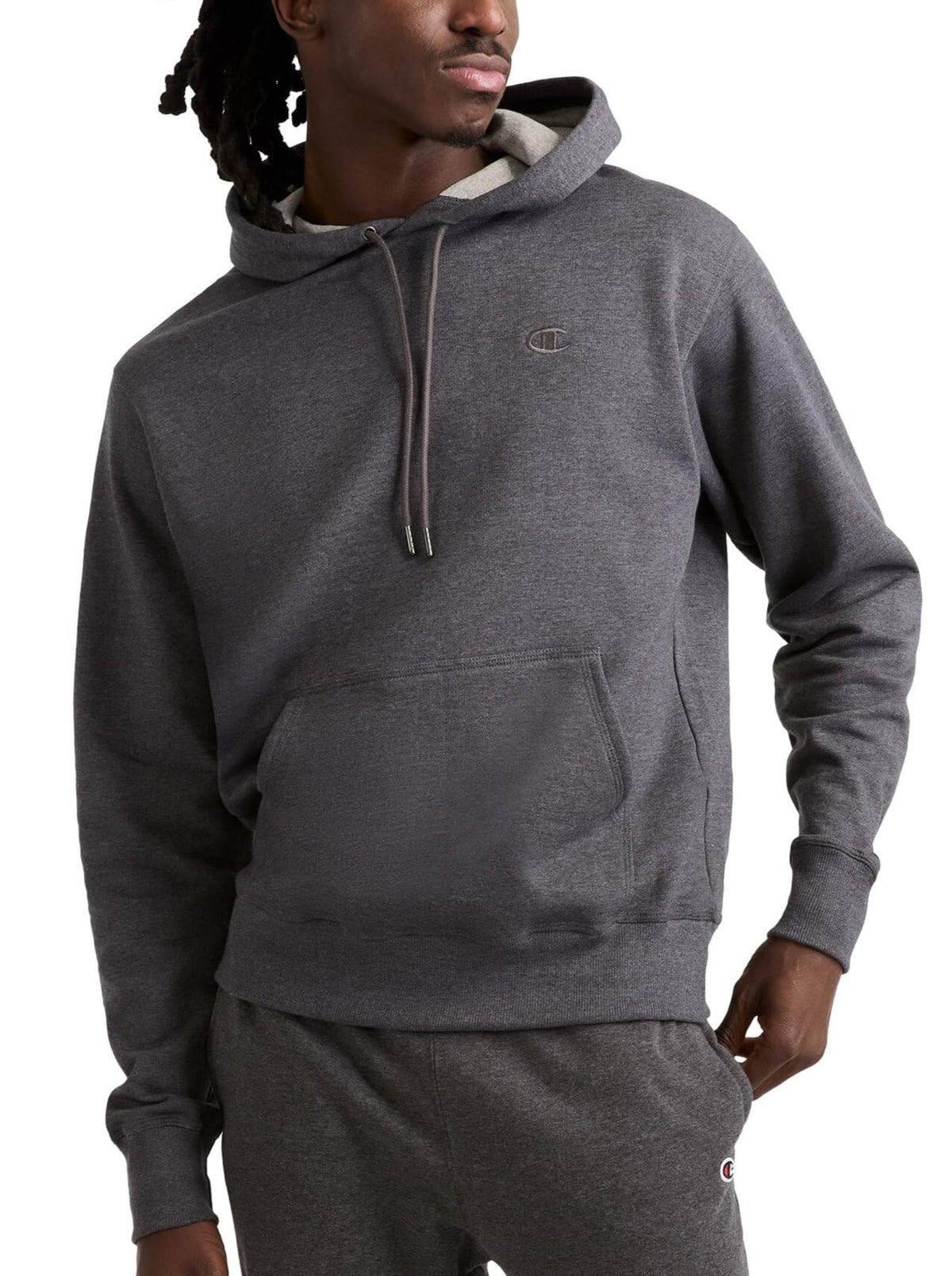 Luvella Men's Pullover Fleece Hoodie, Standard Fit, Midweight, C Logo, Available in Regular and Big & Tall